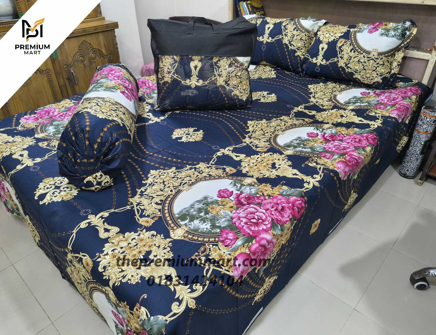 Premium,Quality,Twill,Cotton,Comforter,5,Pcs,Set