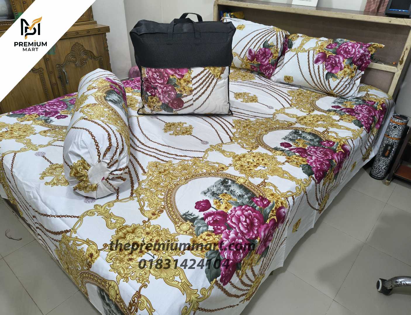 Premium,Quality,Twill,Cotton,Comforter,5,Pcs,Set
