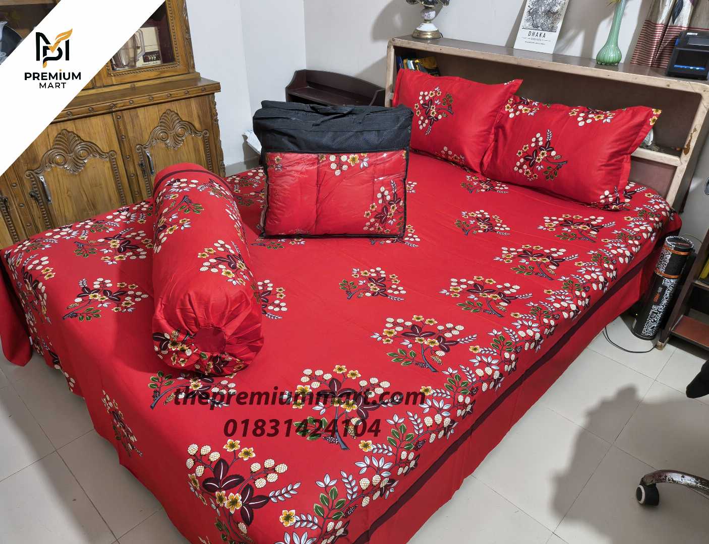 Premium,Quality,Twill,Cotton,Comforter,5,Pcs,Set