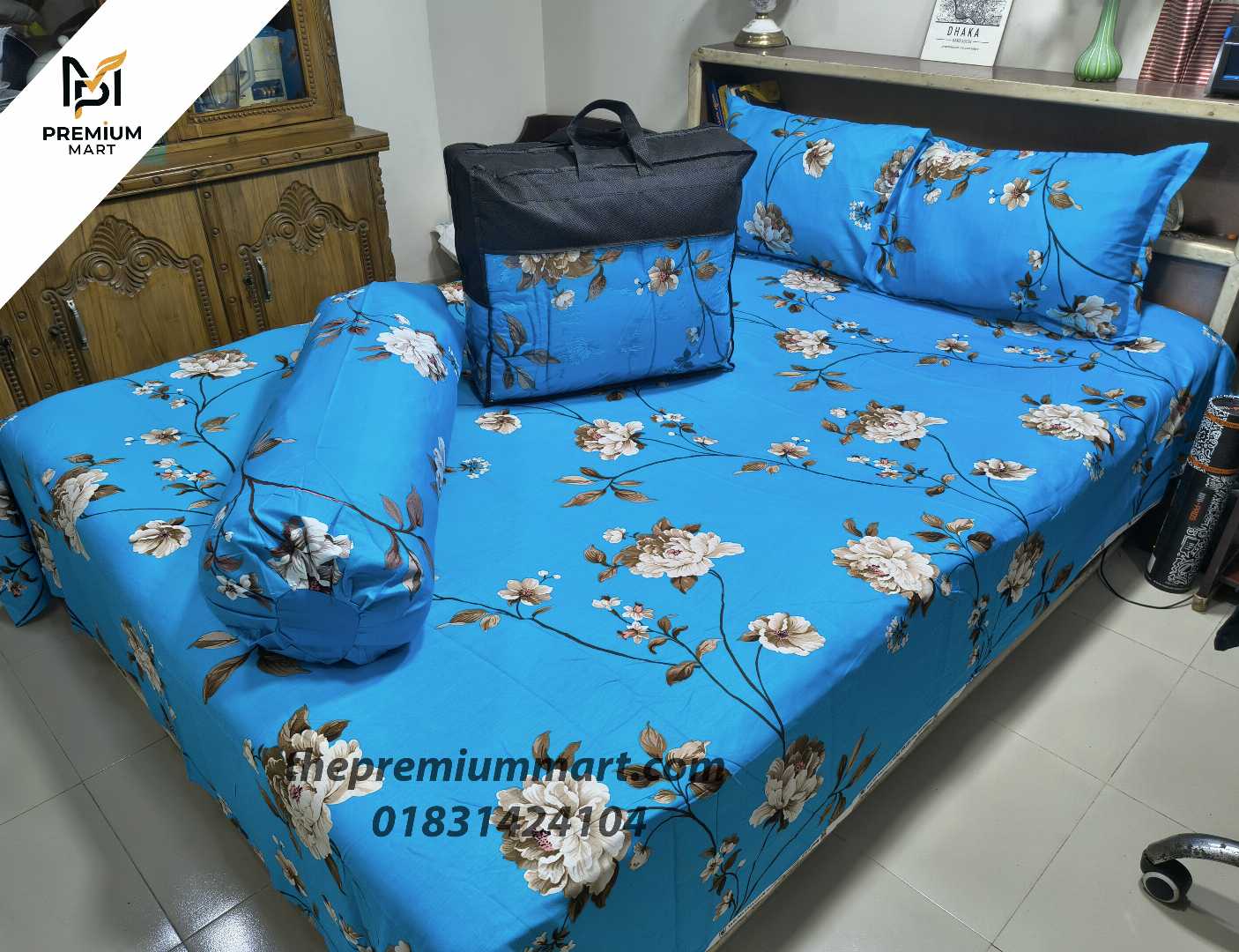 Premium,Quality,Twill,Cotton,Comforter,5,Pcs,Set