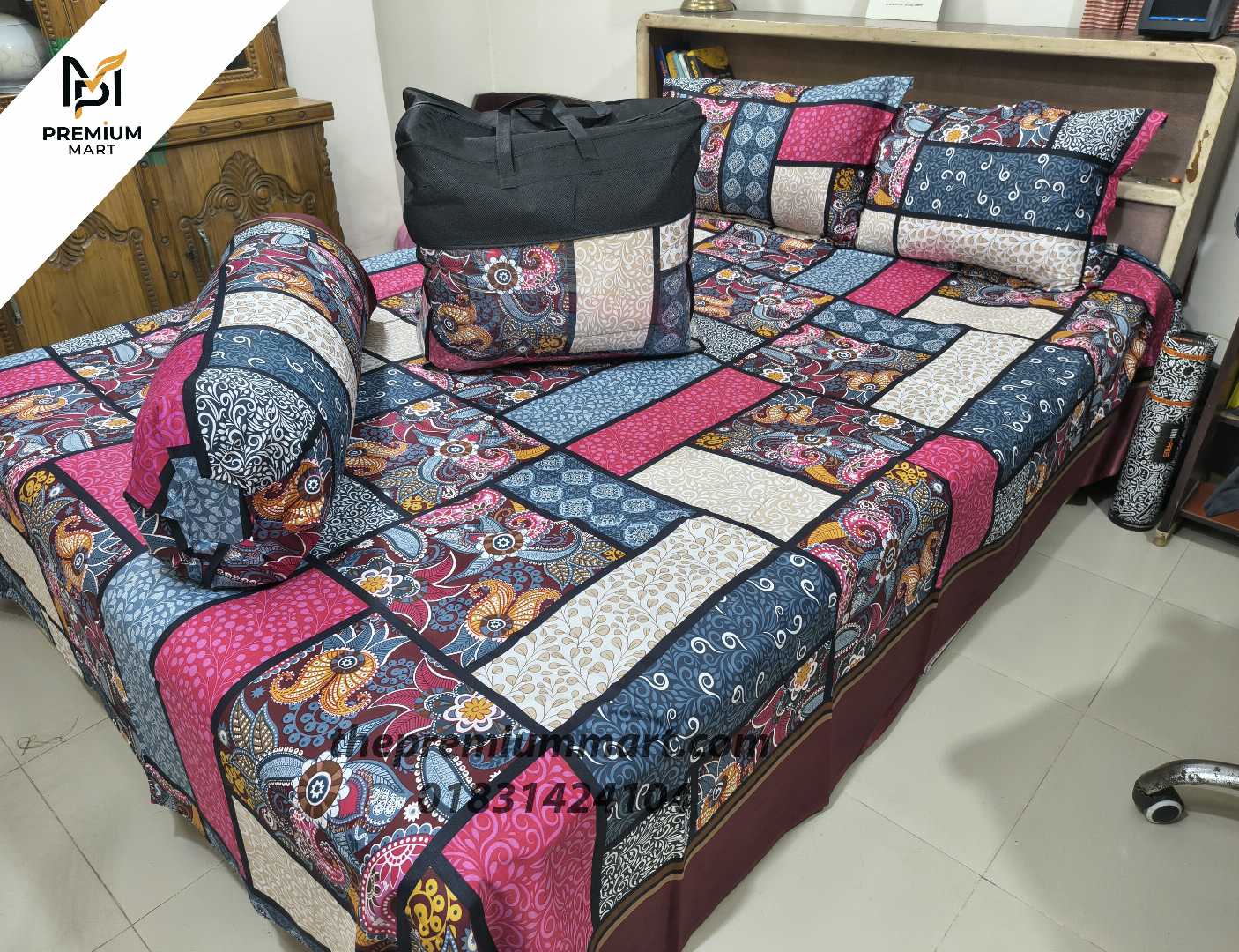 Premium,Quality,Twill,Cotton,Comforter,5,Pcs,Set
