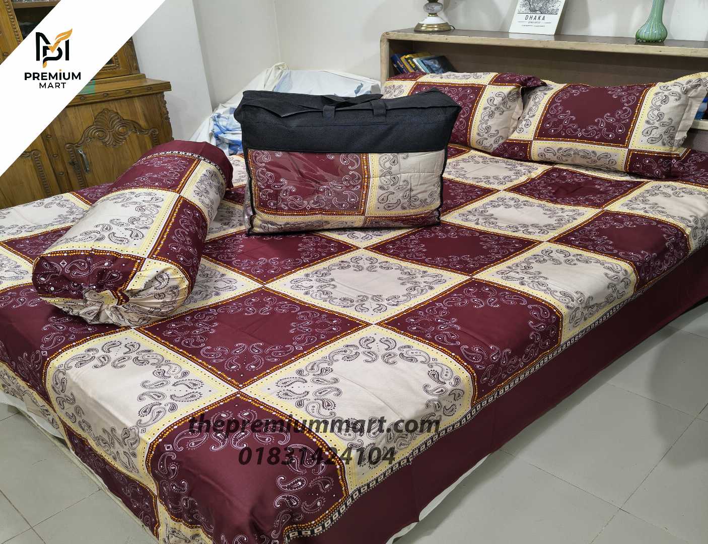 Premium,Quality,Twill,Cotton,Comforter,5,Pcs,Set