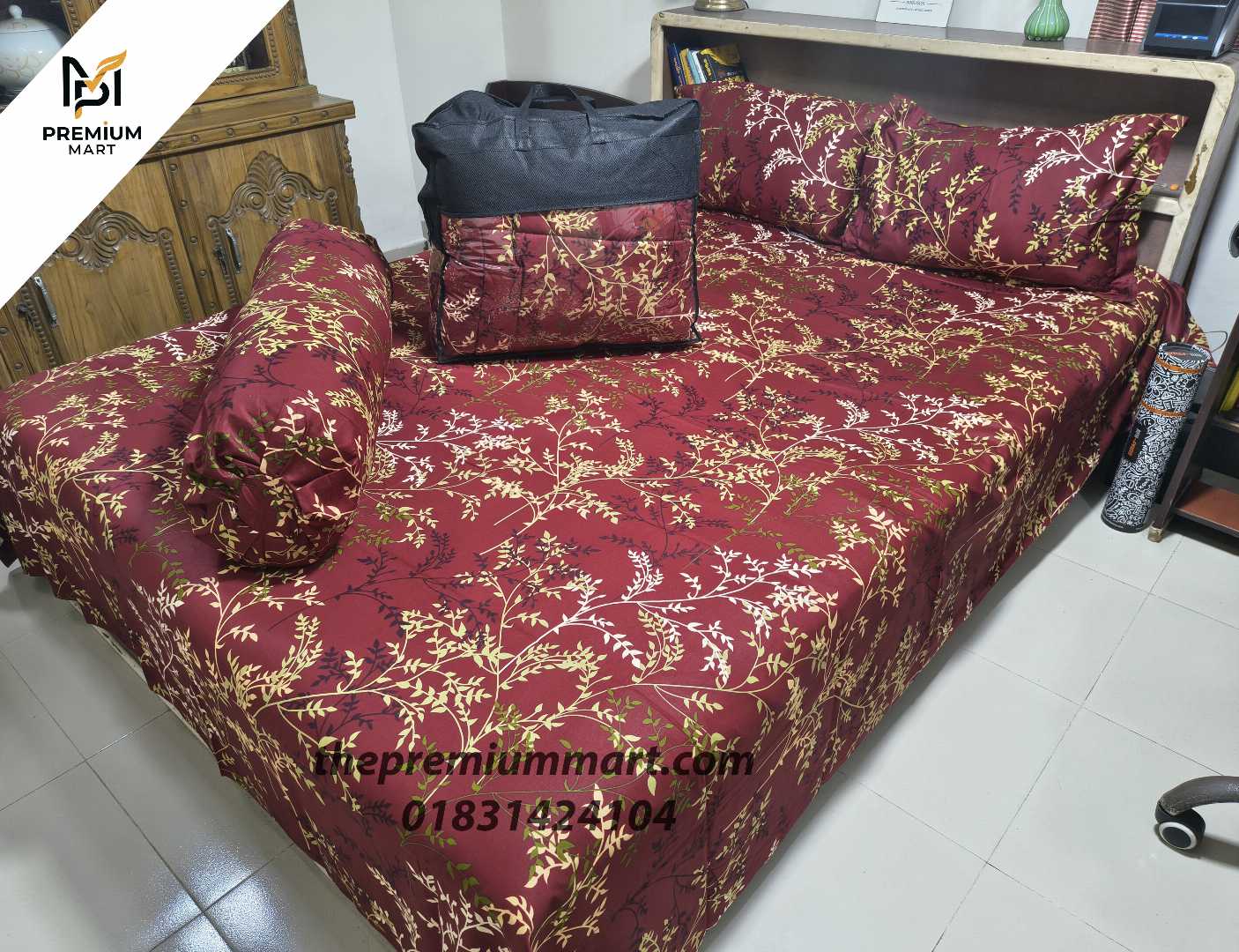 Premium,Quality,Twill,Cotton,Comforter,5,Pcs,Set