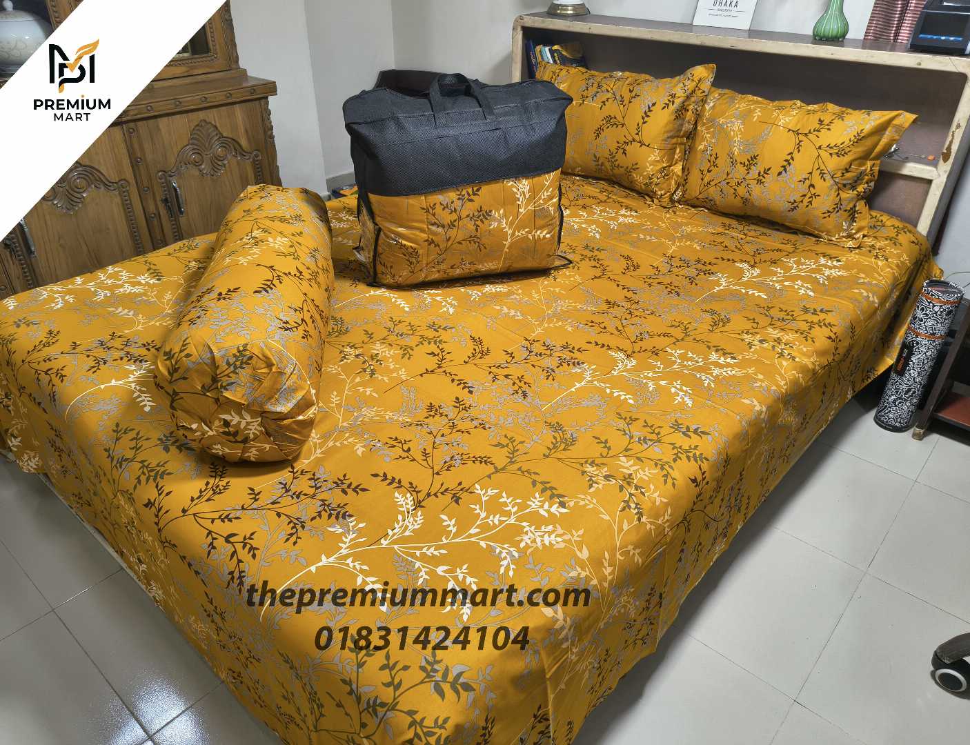 Premium,Quality,Twill,Cotton,Comforter,5,Pcs,Set