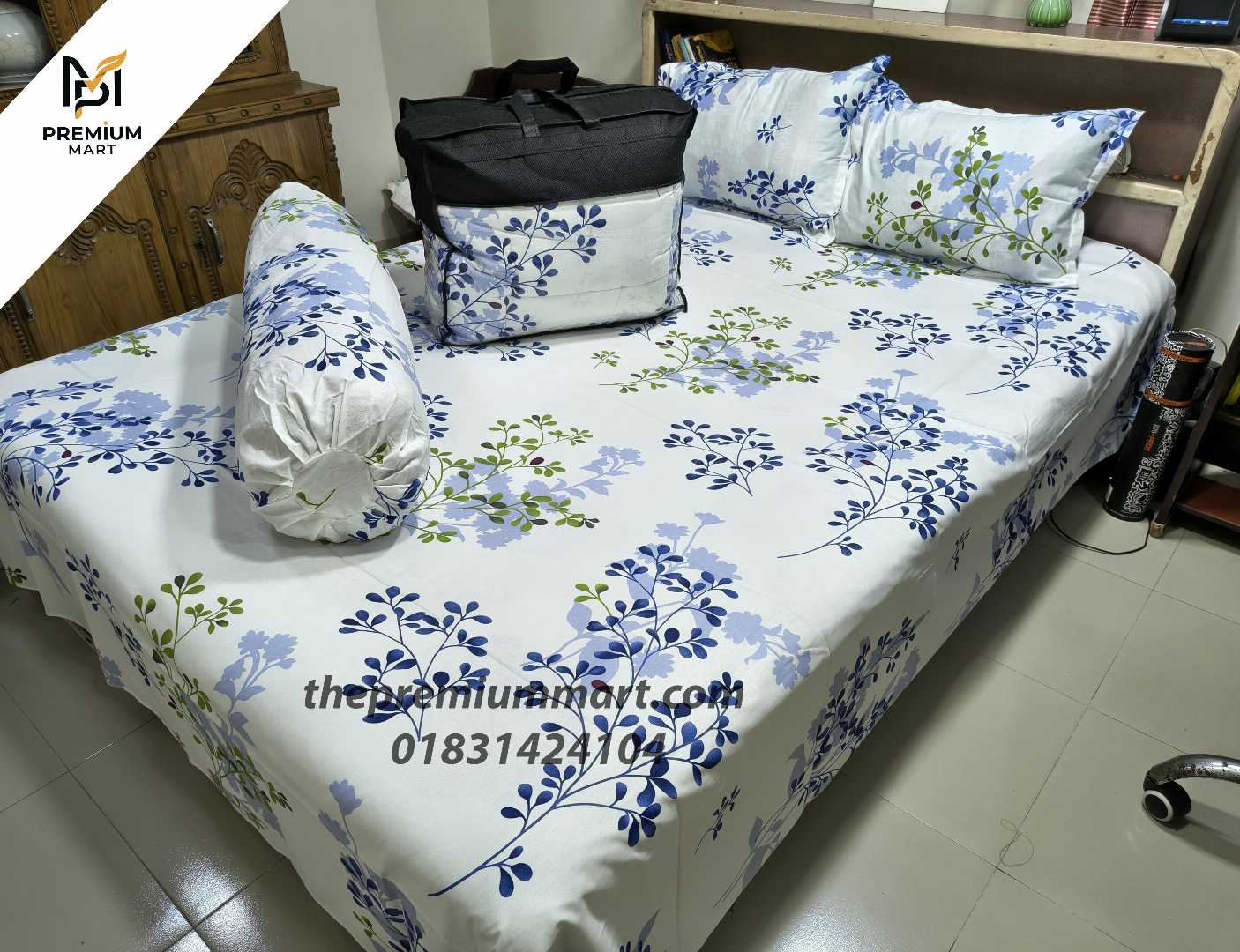 Premium,Quality,Twill,Cotton,Comforter,5,Pcs,Set