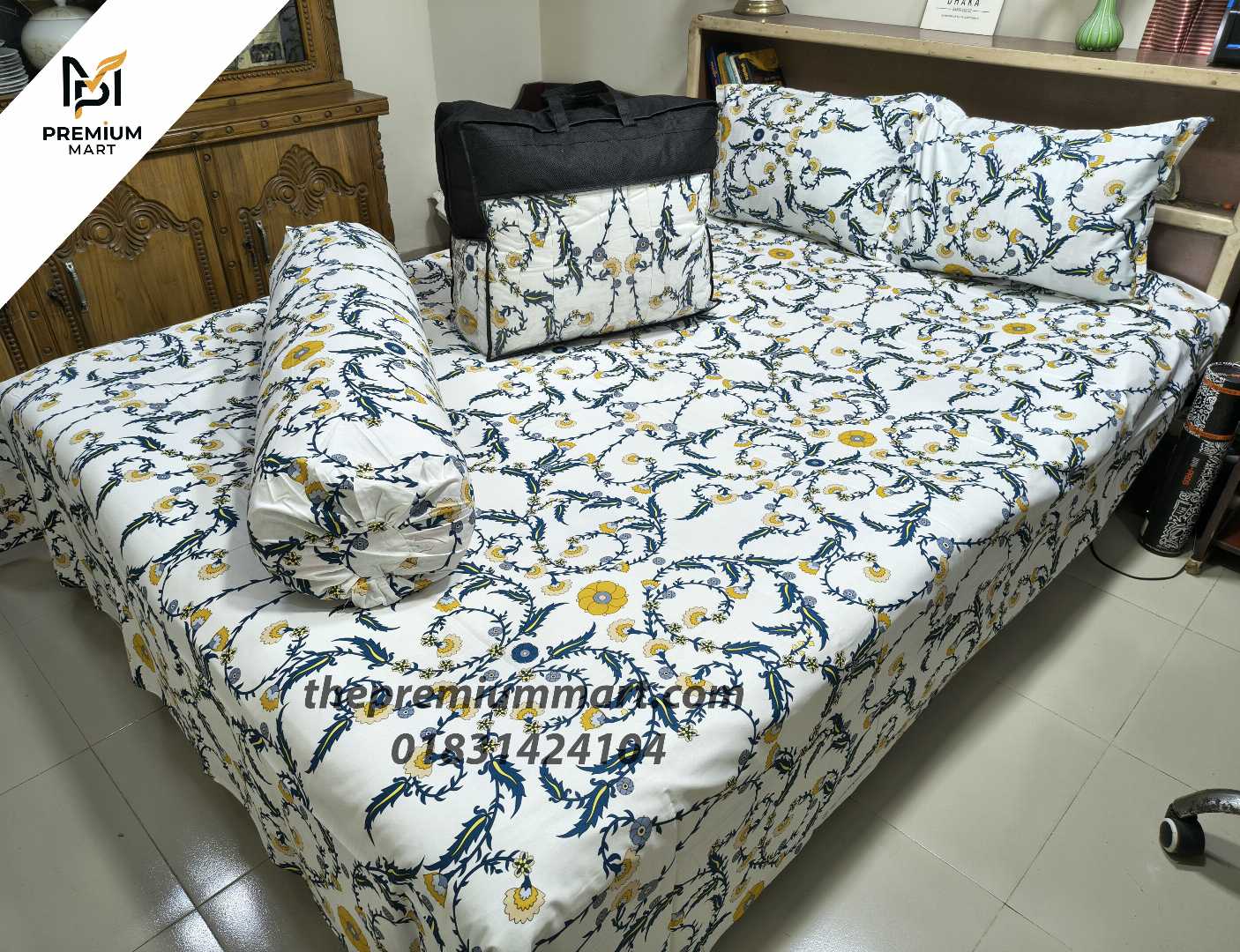 Premium,Quality,Twill,Cotton,Comforter,5,Pcs,Set