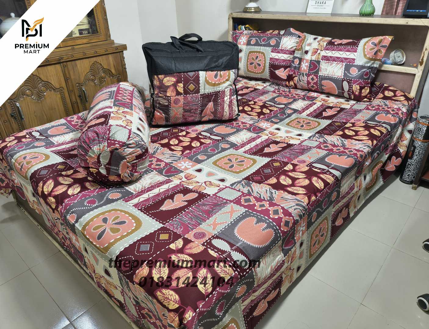Premium,Quality,Twill,Cotton,Comforter,5,Pcs,Set