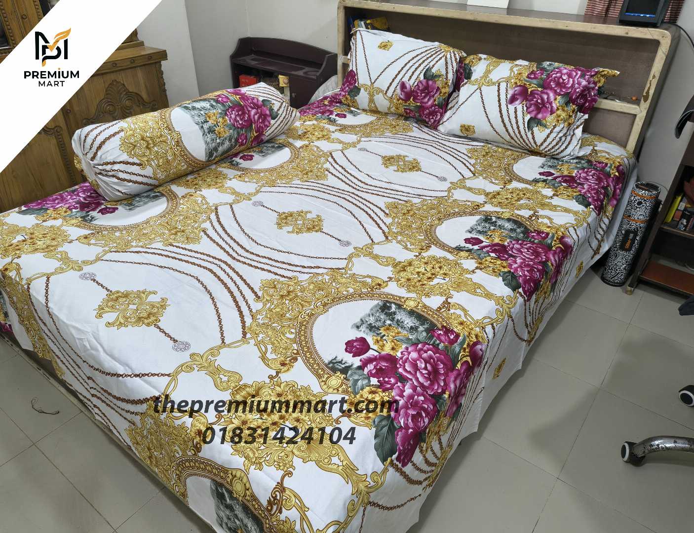 Premium,Quality,Panel,Cotton,Bed,Sheets